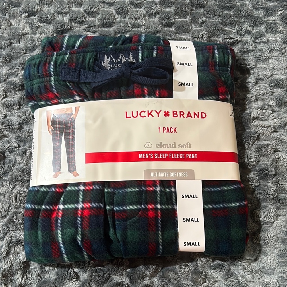 Lucky Brand Men's Sleep Fleece Pants - Plaid